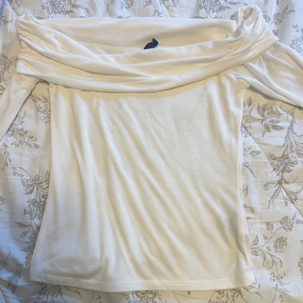 H&M Off-Shoulder Cream Top